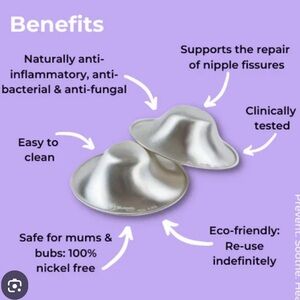 Genuine solid sterling Silver Nipple Shields